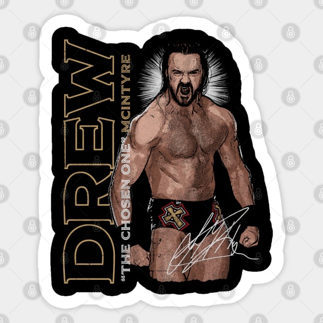 Drew McIntyre The Chosen One Pose Sticker by MunMun_Design